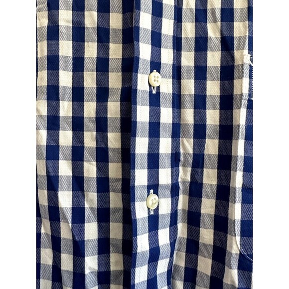 Tommy Hilfiger Mens Regular Fit Button Up Long Sleeve Plaid Shirt Size 16 Blue - Picture 10 of 16